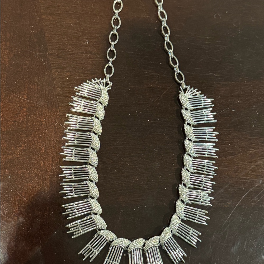 Sarah Coventry Silver Modern Collar Necklace